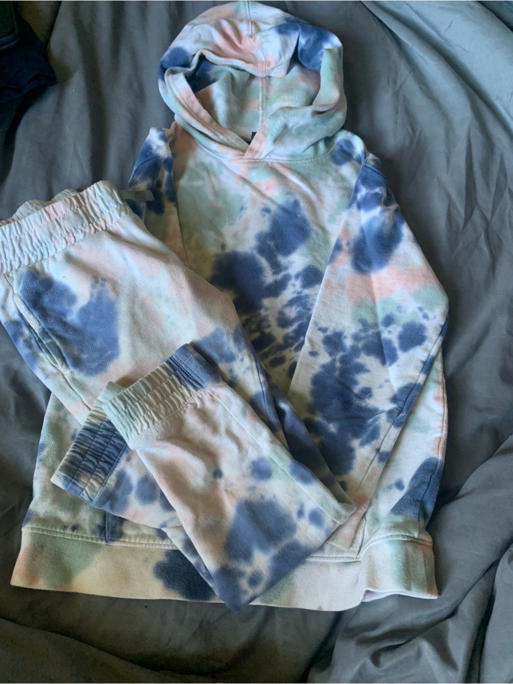 art class Tie-Dye Hoodie & Joggers - Blue, Pink, Green